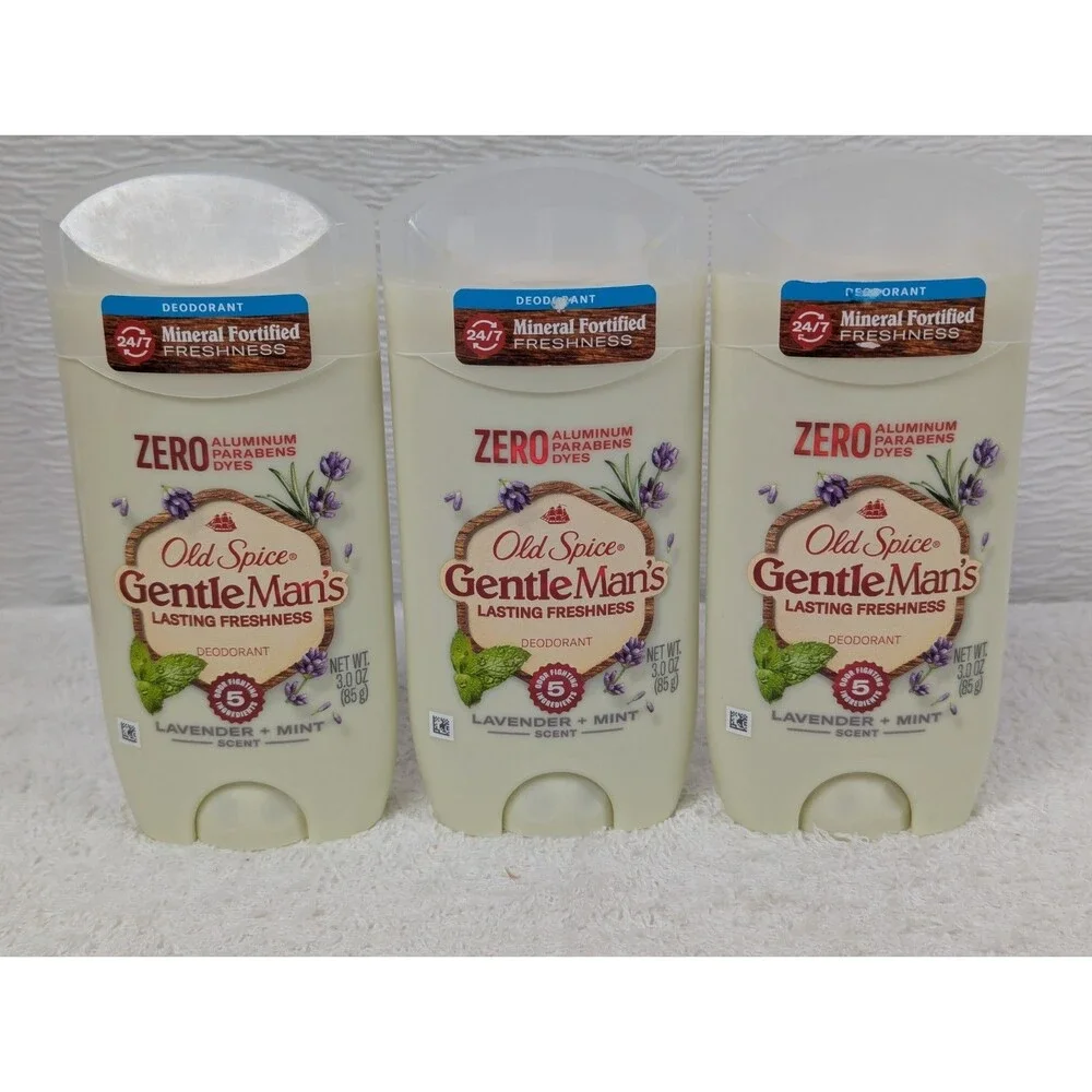 Old Spice - GentleMan's Lavender Mint Deodorant - 3 oz - Aluminum Free - 3-PACK